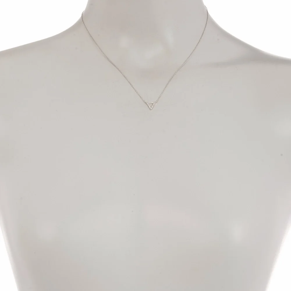Carriere Sterling Silver Triangle Diamond Pendant